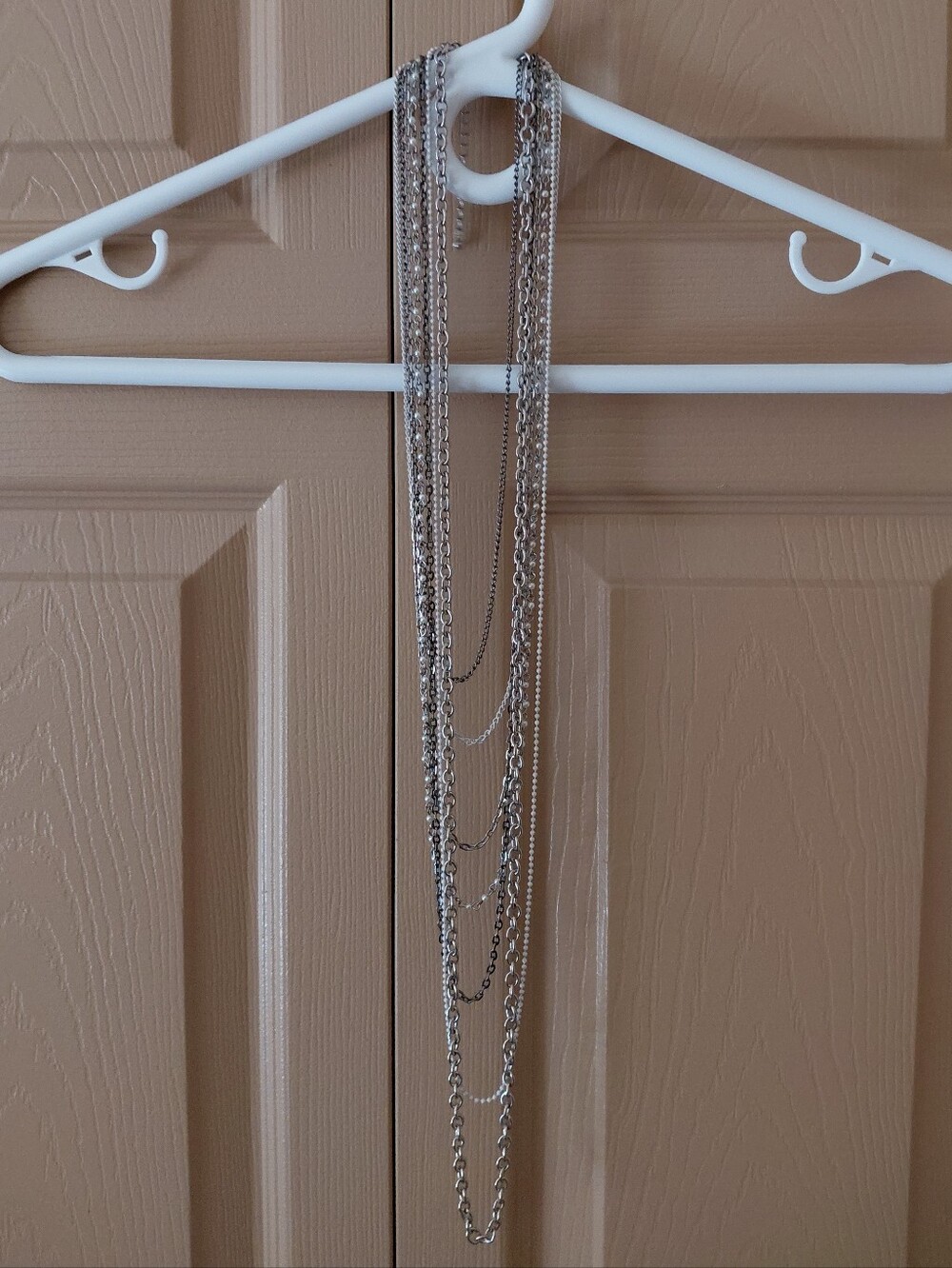 Delicate Multi-Strand Silvertone Necklace